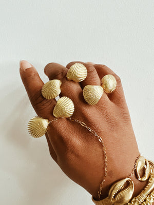 Divine Double Cockle Shell Ring