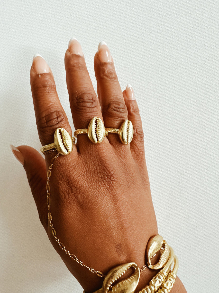 Gold Palm Cuff, Gold Plated Brass Body Jewelry 