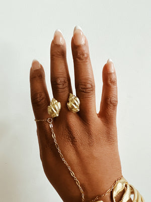 Divine Double Conch Shell Ring