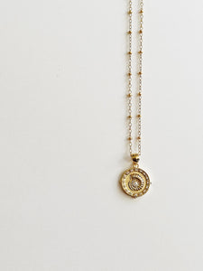 Golden Spiral Shell Necklace