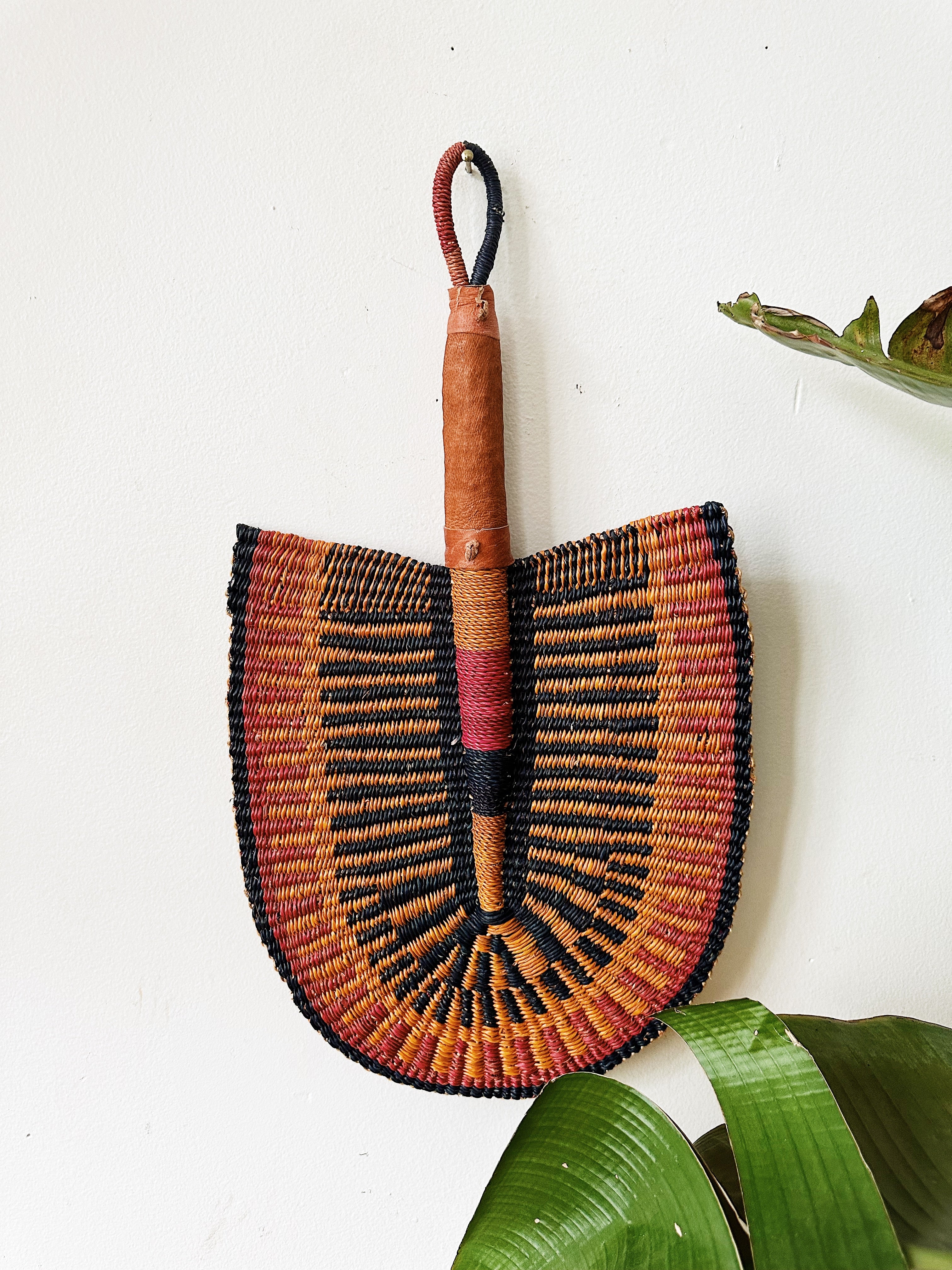 Savanna Wicker Hand Fan // Multicolor #4