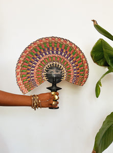 Ashanti Fertility Doll Fan // Multicolor