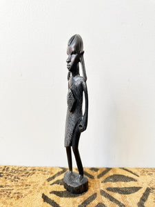 Small Vintage African Maasai Man Statue