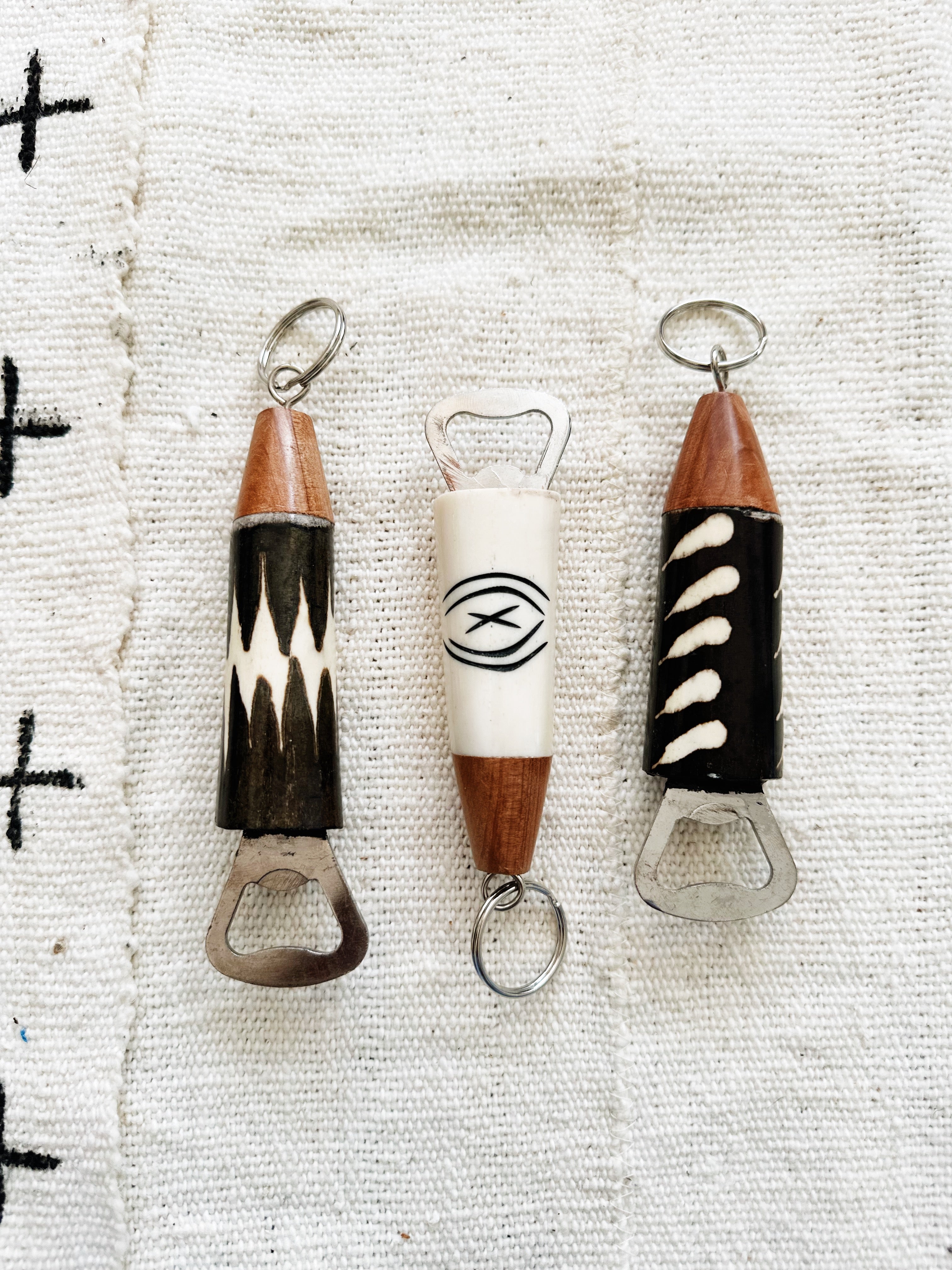 Batik Bottle Opener Keychain