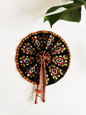 Mandala African Print Fan