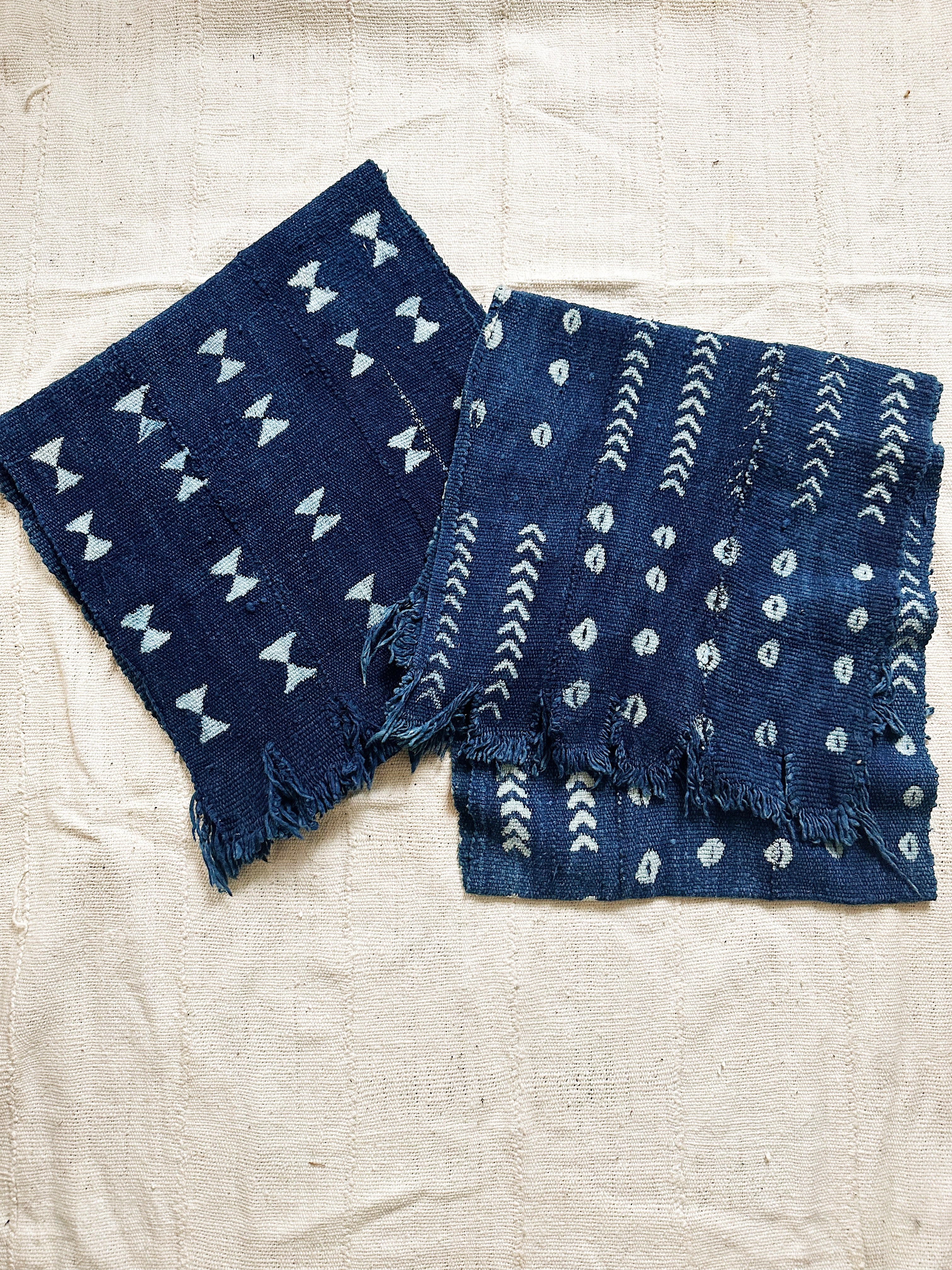 Indigo Mud Cloth Scarf #1