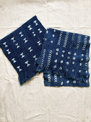 Indigo Mud Cloth Scarf #1