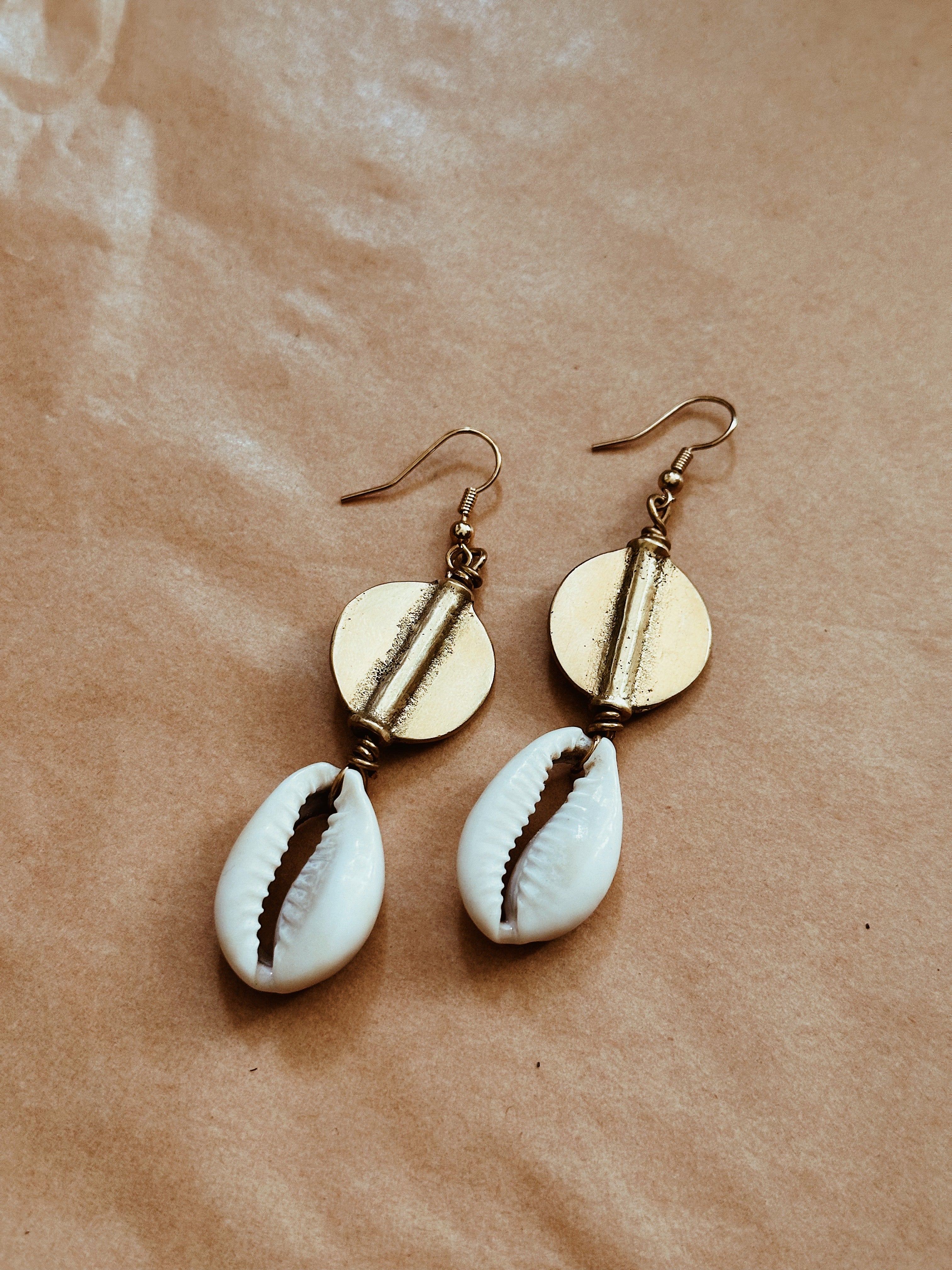Moneta Cowrie Shell Earrings