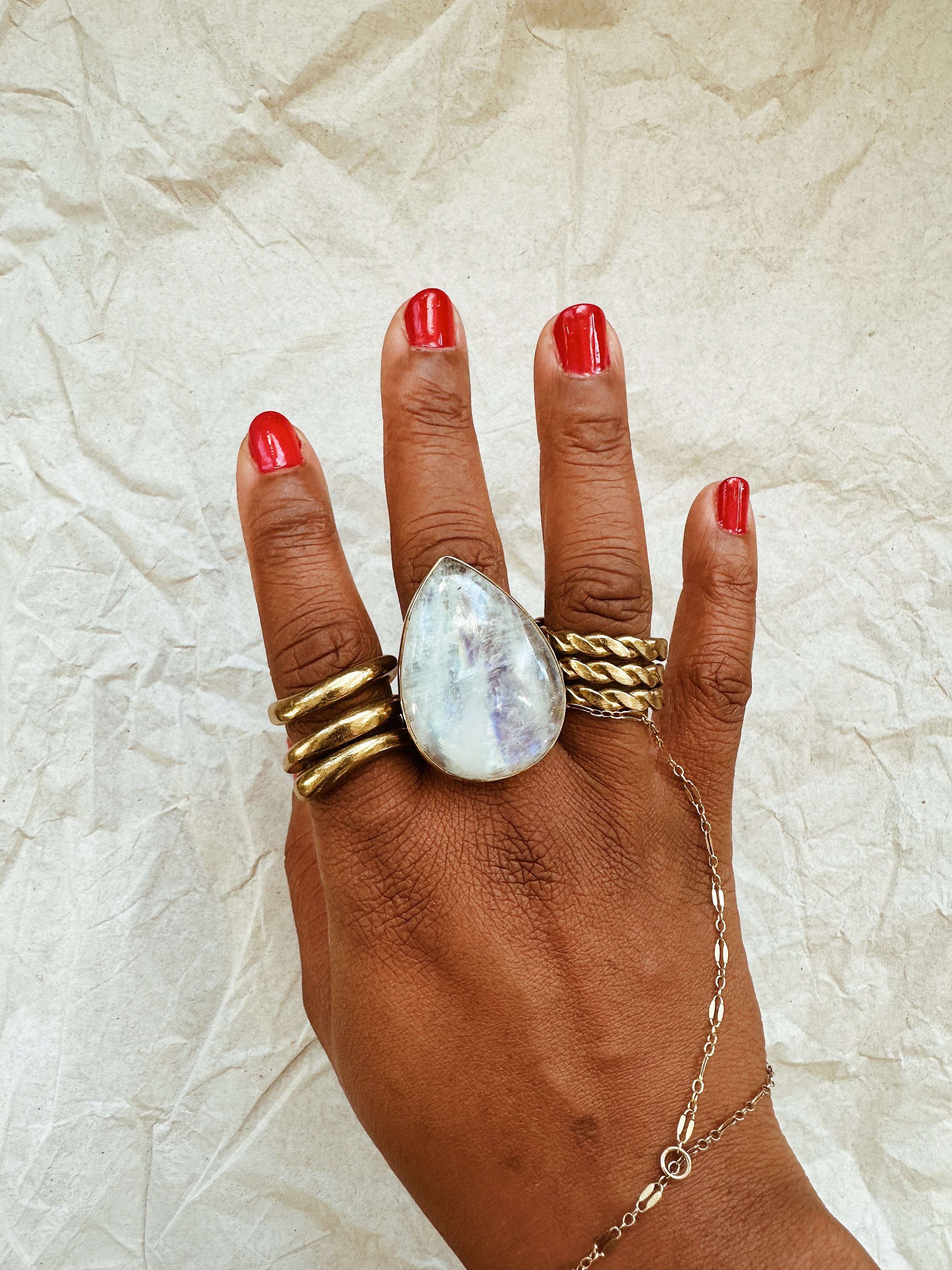 Moonstone Aura Ring