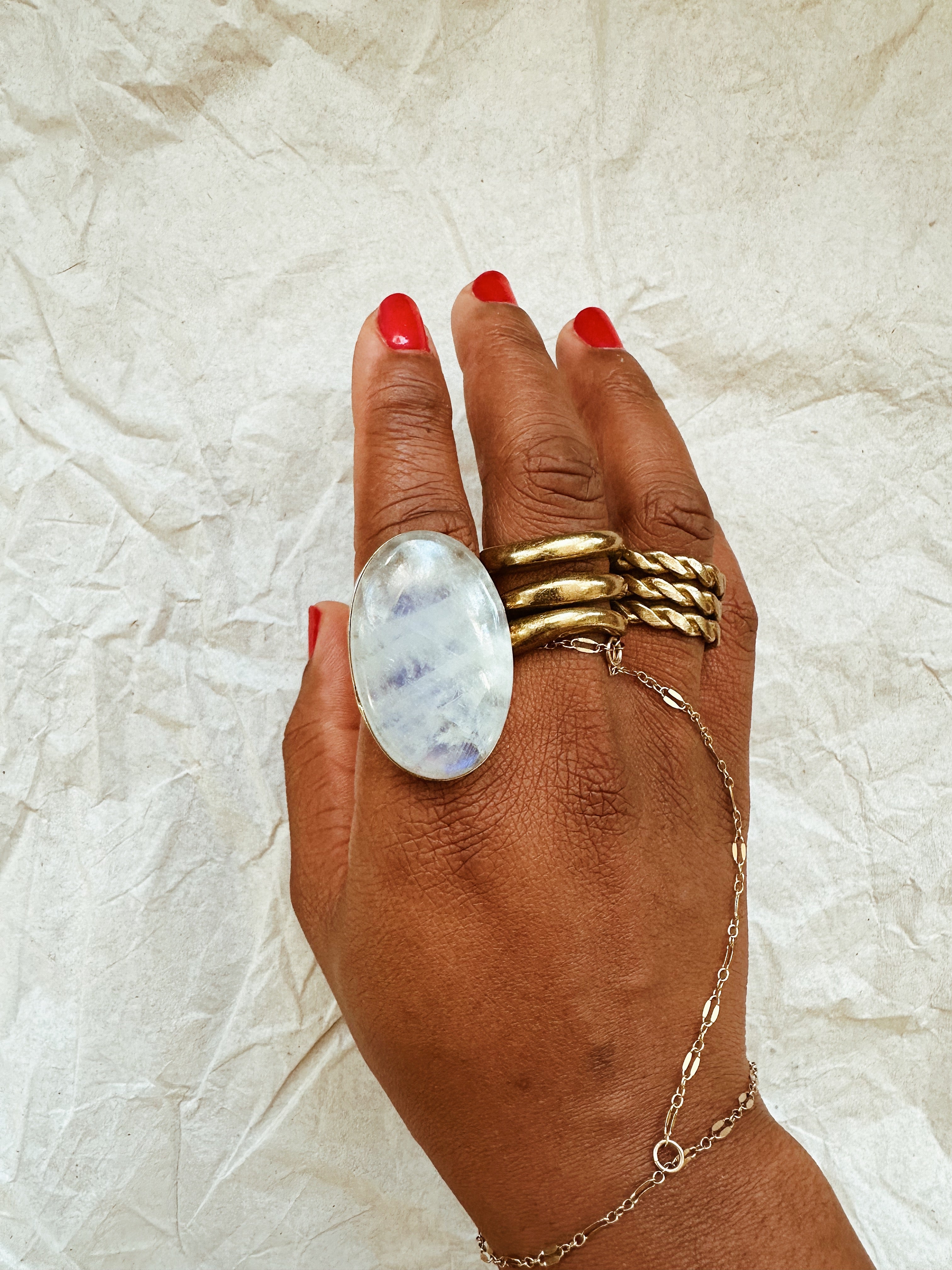 Moonstone Aura Ring