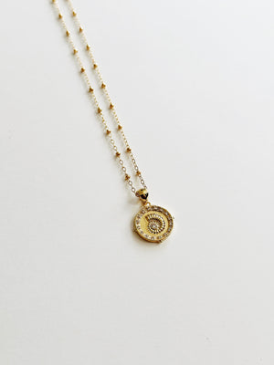 Golden Spiral Shell Necklace
