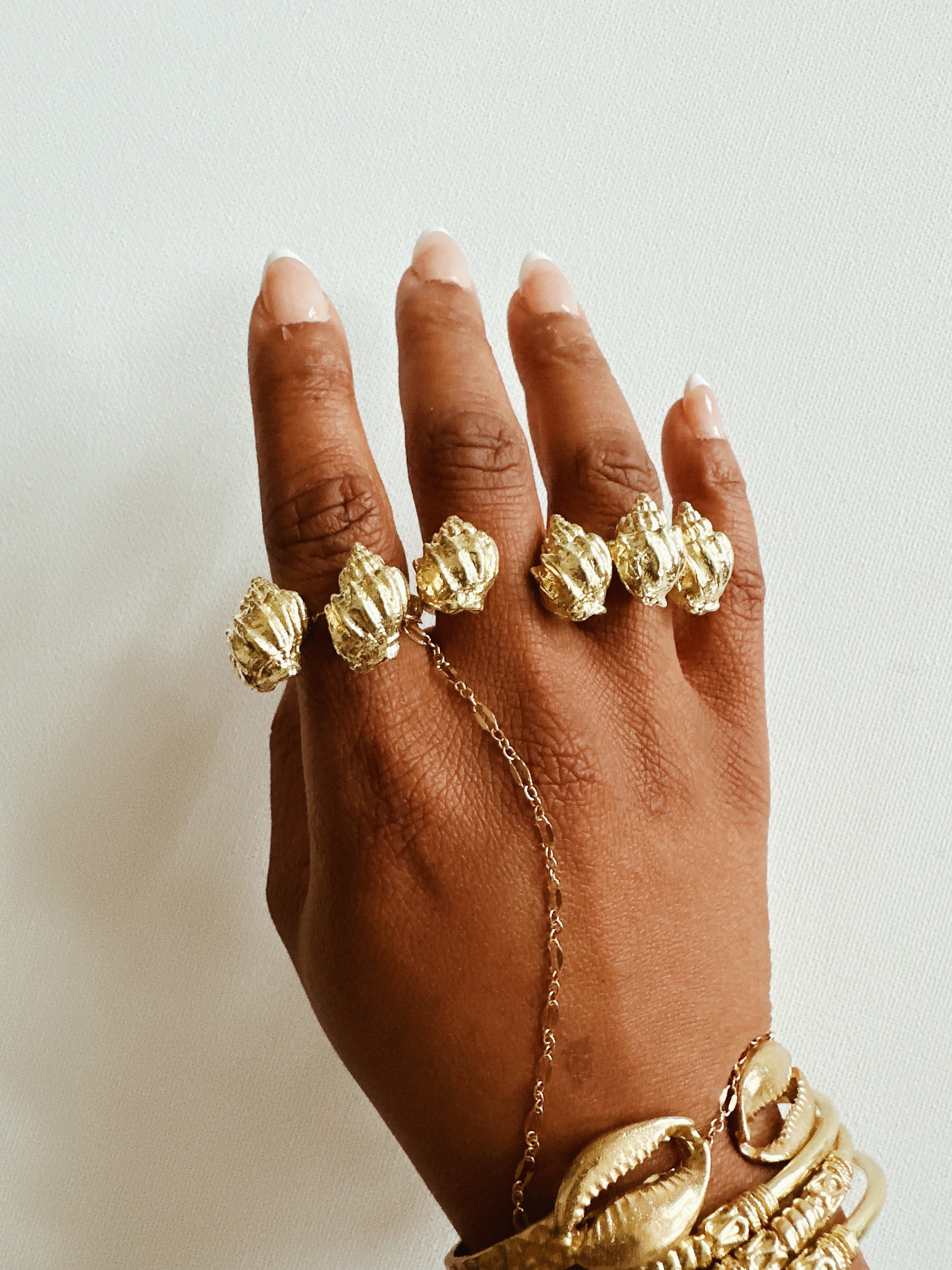 Counch Shell Ring Divine Double Conch Shell Ring – Afrohemien.com