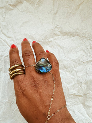 Labradorite Aura Ring