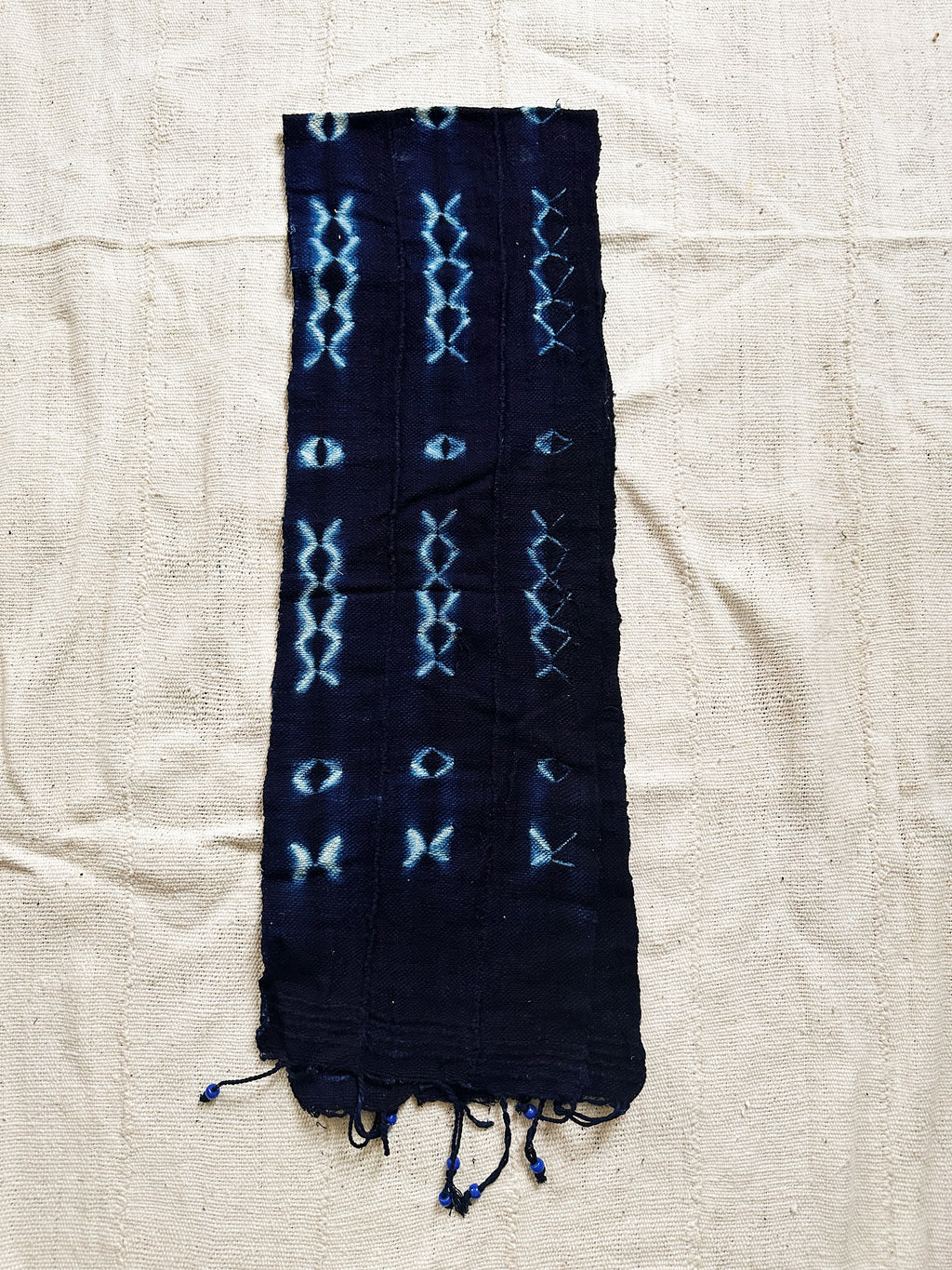 Skinny Indigo Mud Cloth Scarf