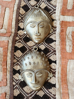 Bronze Ashanti African Mask