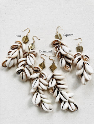 Mote Cowrie Cluster Earrings