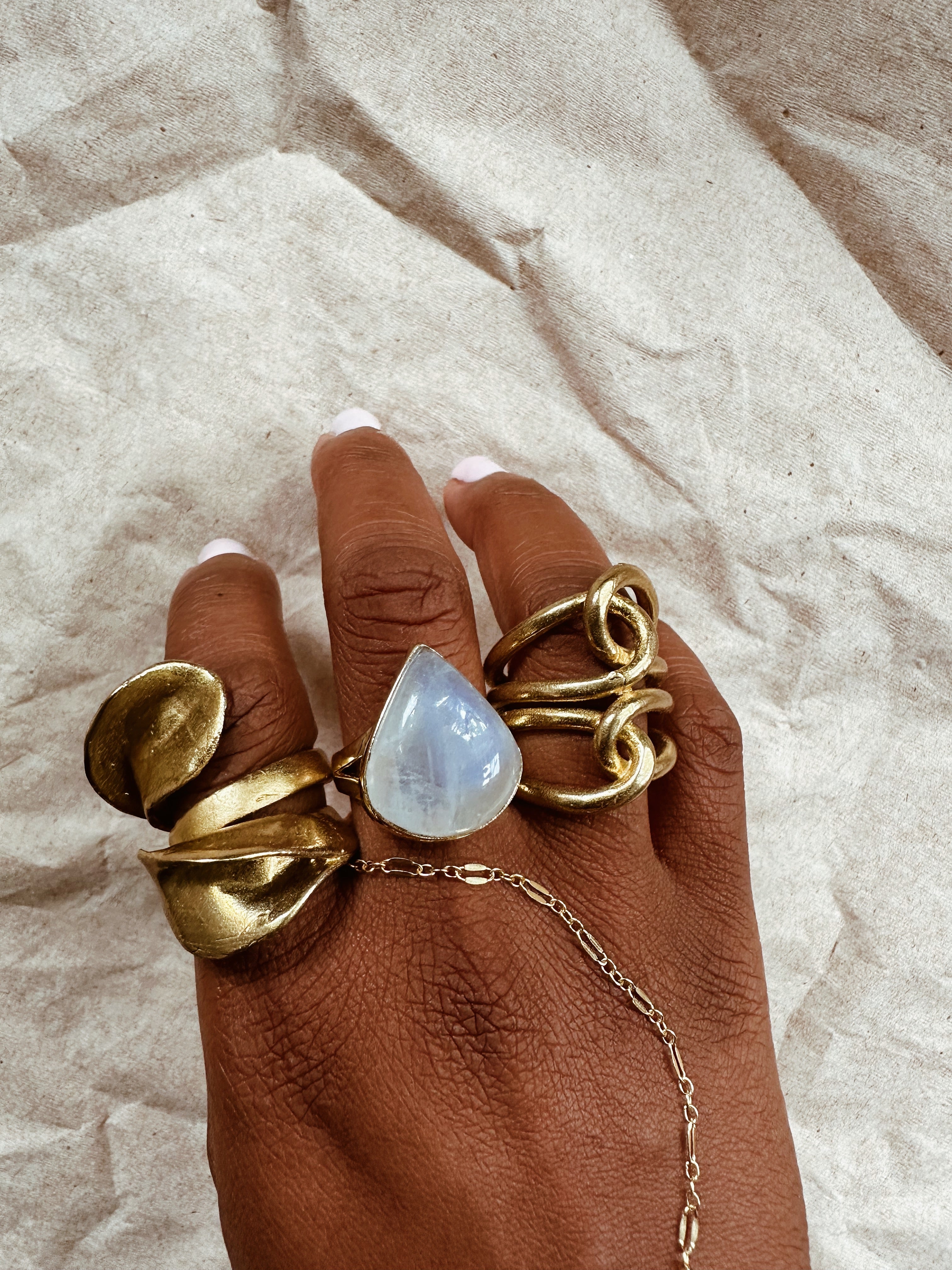 Moonstone Aura Ring