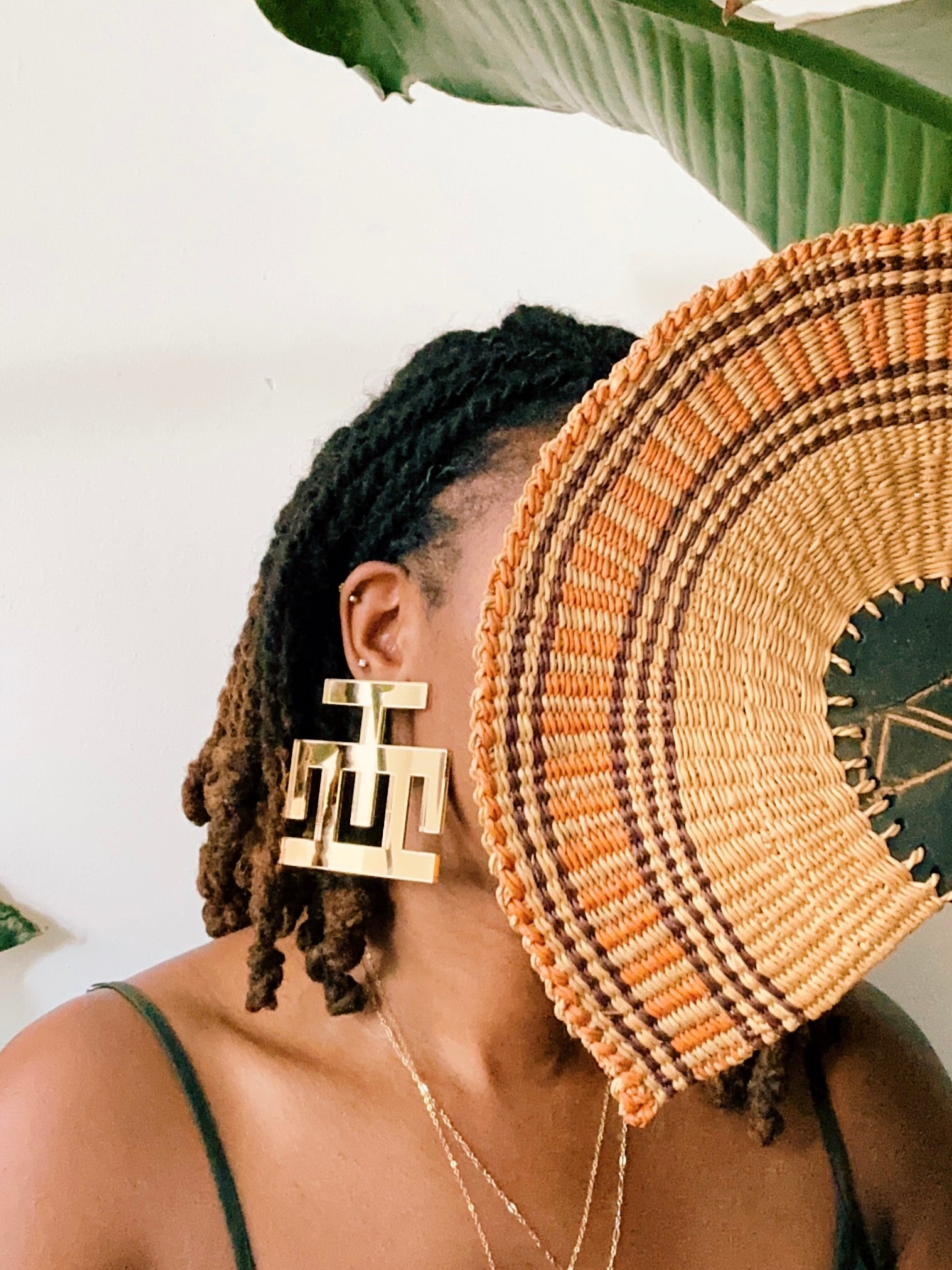 Hwemudua Adinkra Earrings
