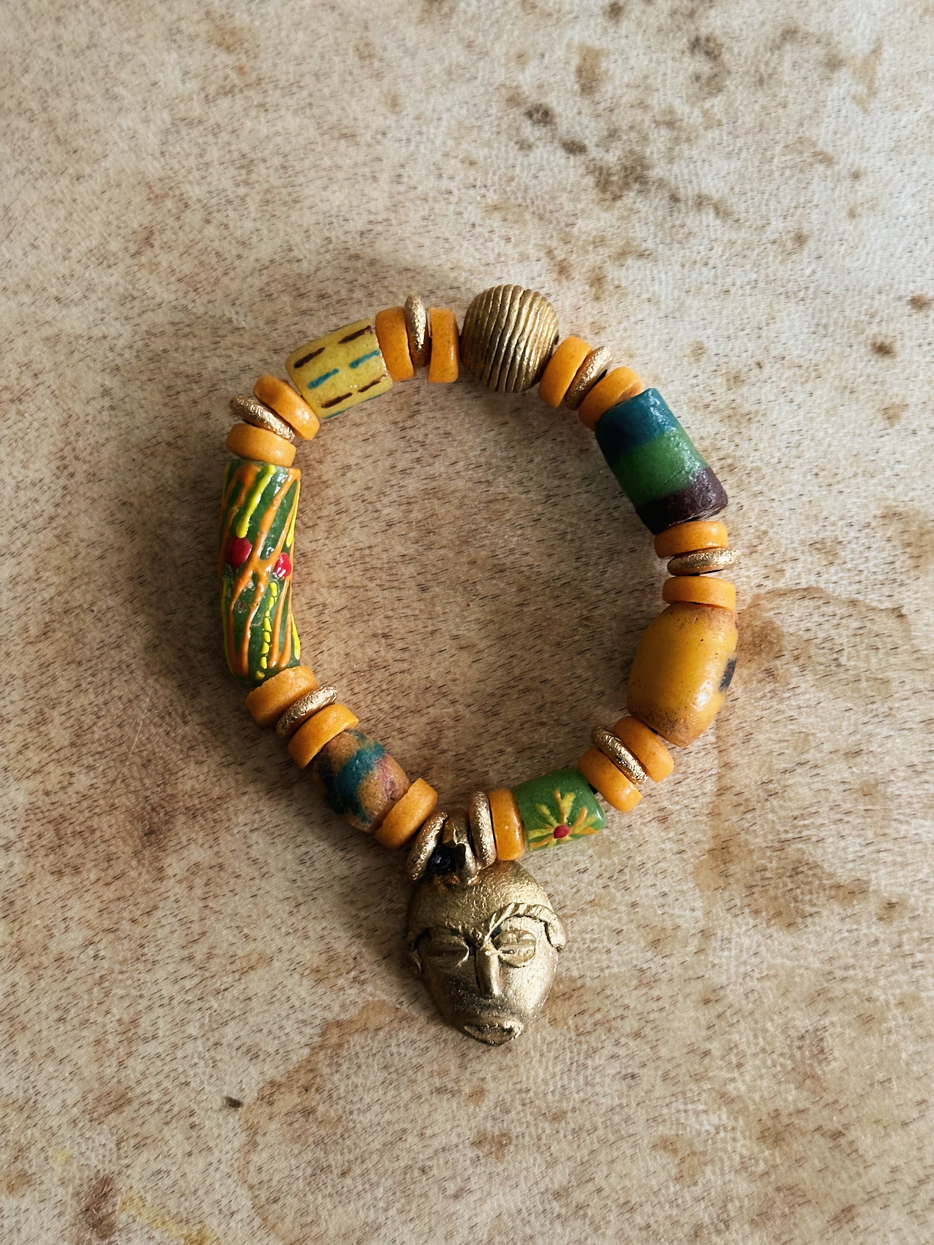 Senegal African Mask Bracelet