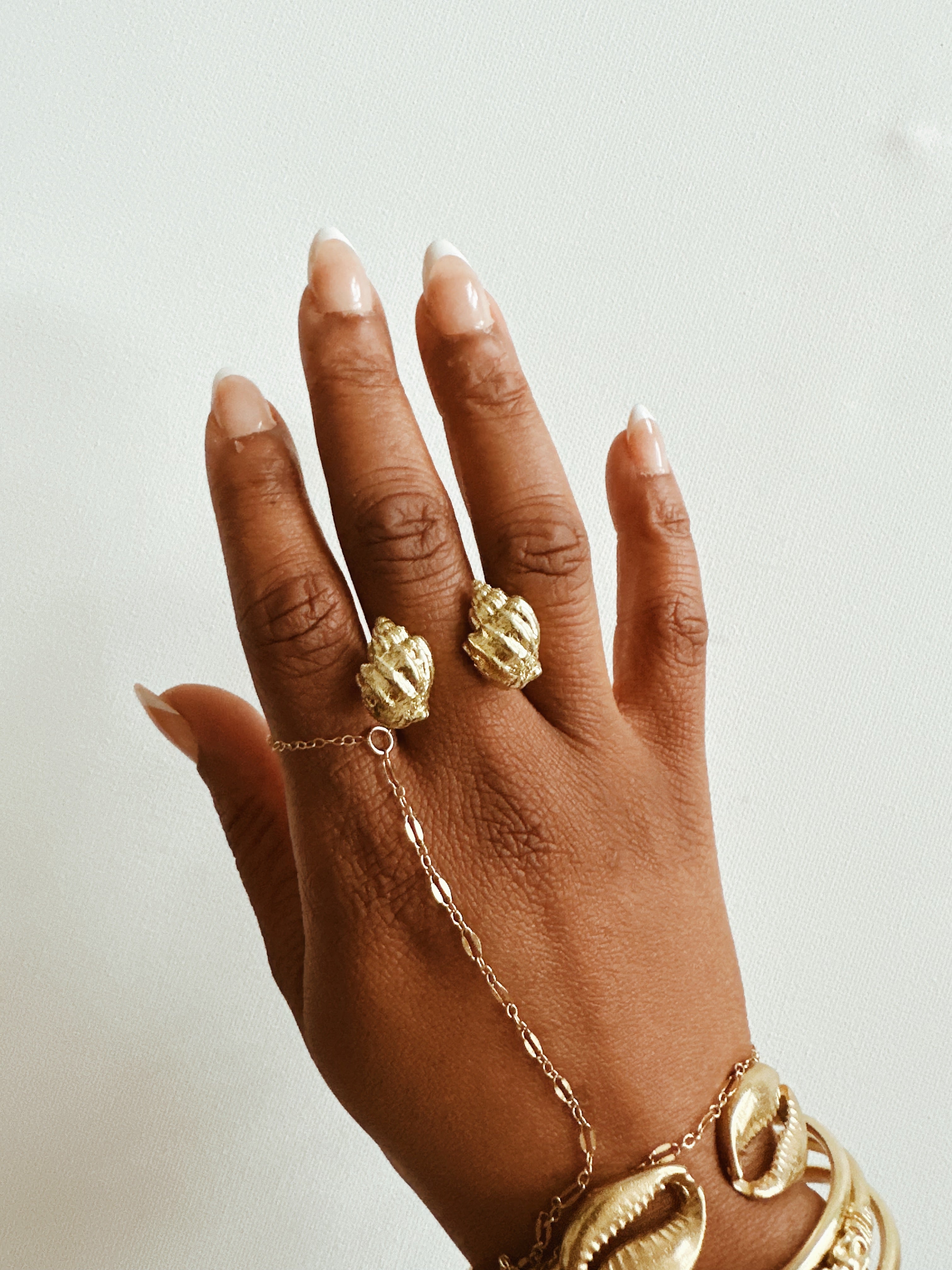 Counch Shell Ring Divine Double Conch Shell Ring – Afrohemien.com