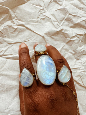 Moonstone Aura Ring