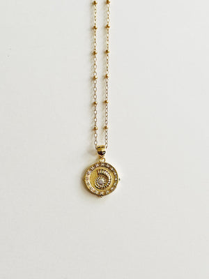 Golden Spiral Shell Necklace