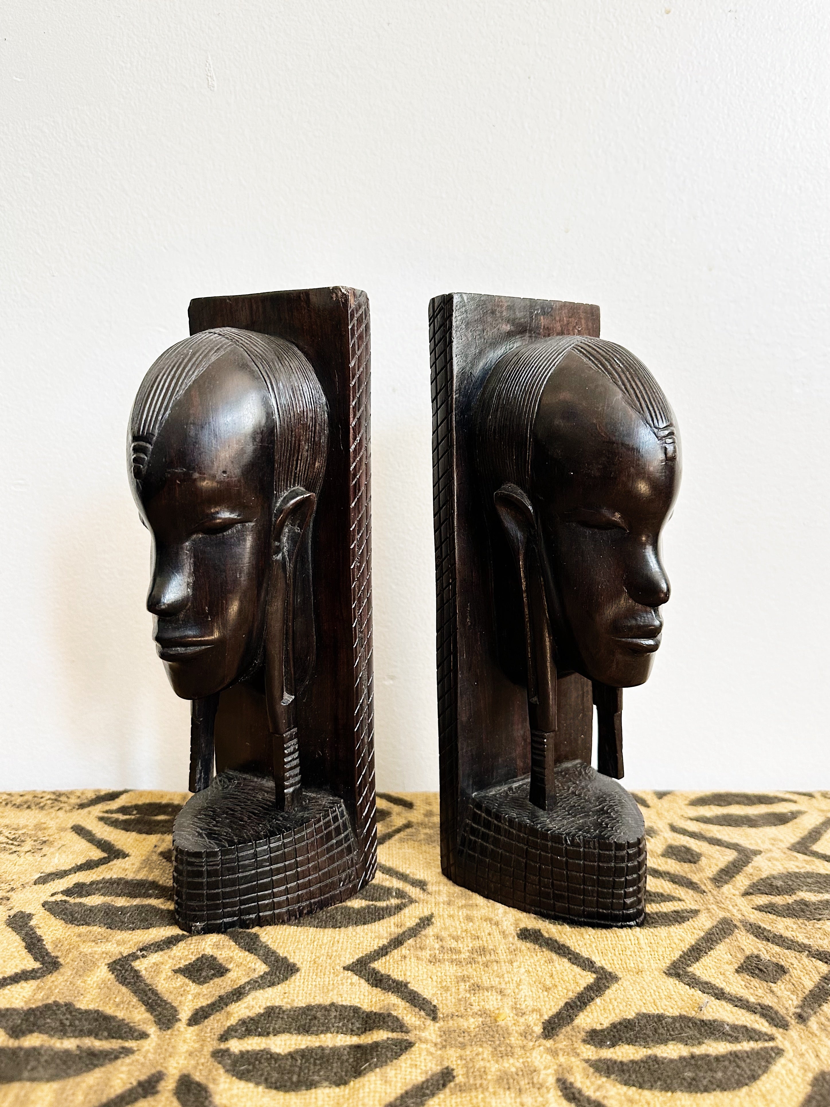 Vintage African Engraved Book Keepers #2