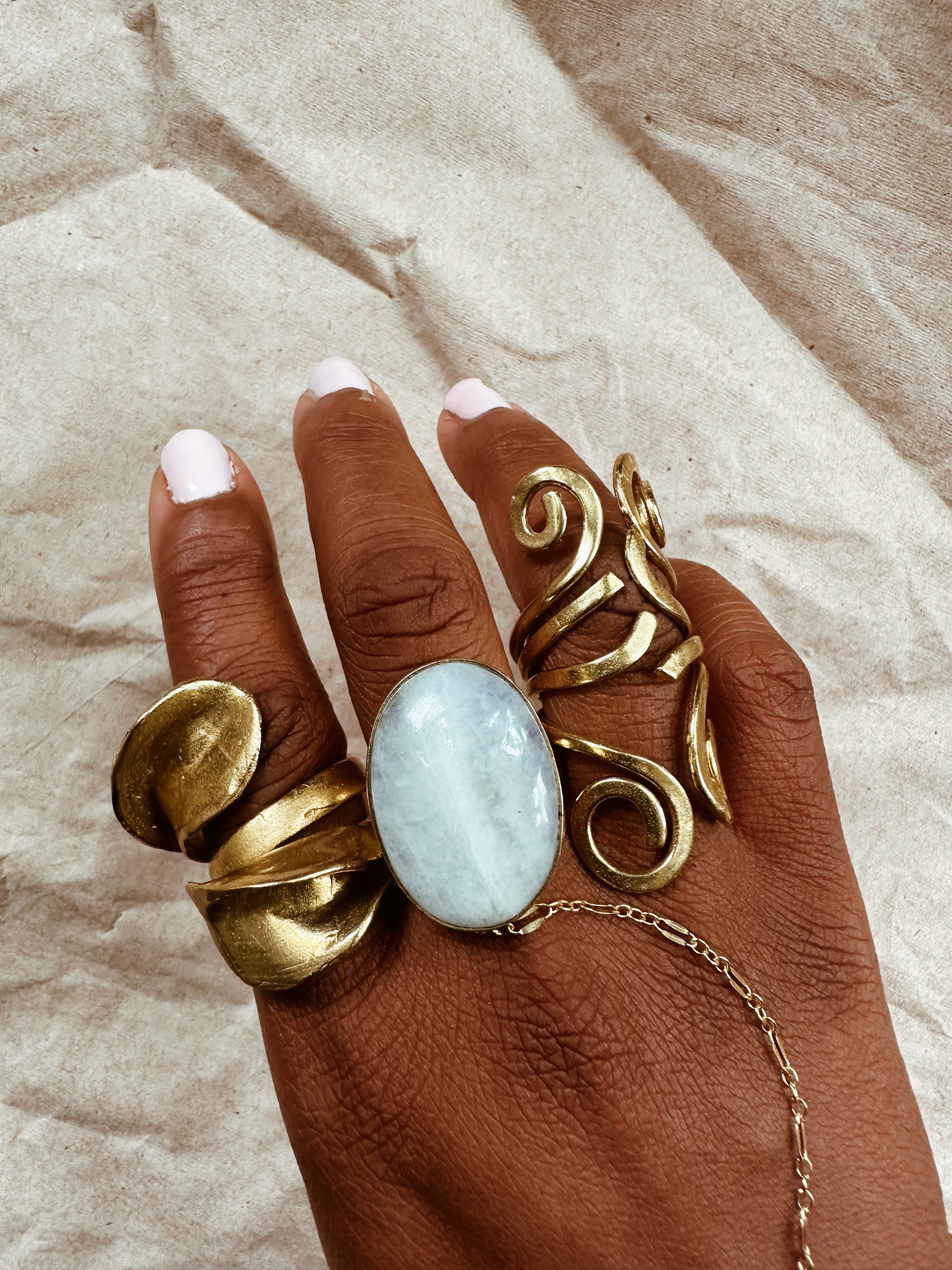 Moonstone Aura Ring