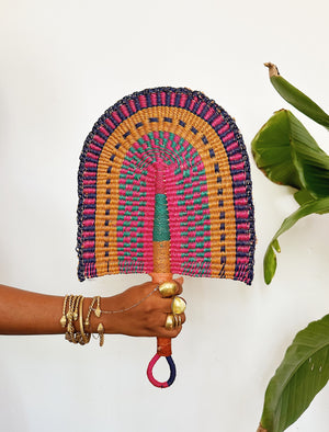 Savanna Wicker Fan // Multicolor #1