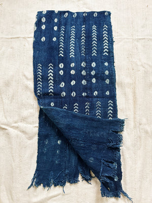 Indigo Mud Cloth Scarf #1