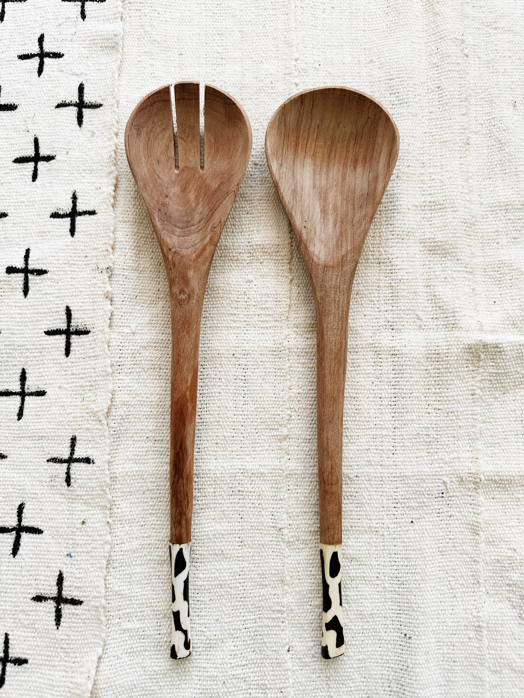 Batik Bone Salad Spoon Set #2