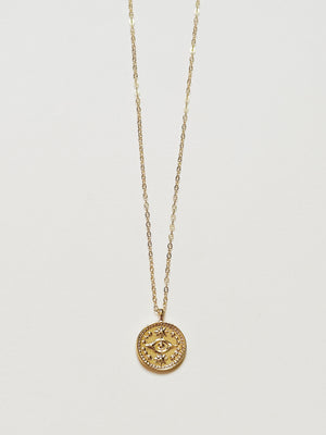 Evil Eye Medallion Necklace