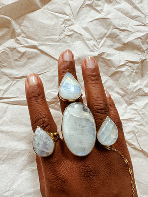 Moonstone Aura Ring