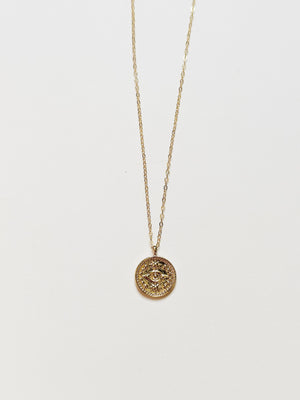 Evil Eye Medallion Necklace