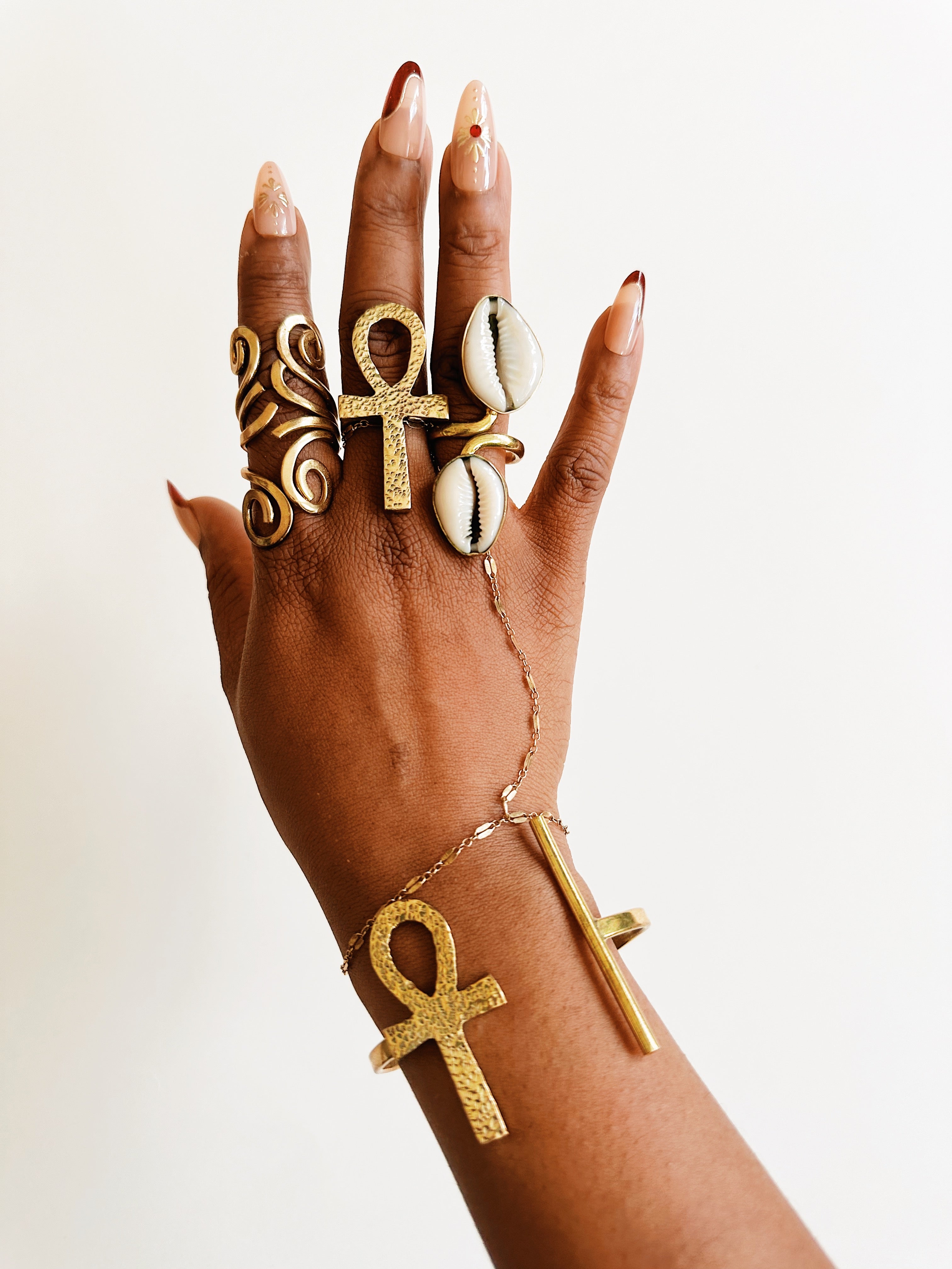 Ansee Brass Ankh Open Cuff – Afrohemien.com