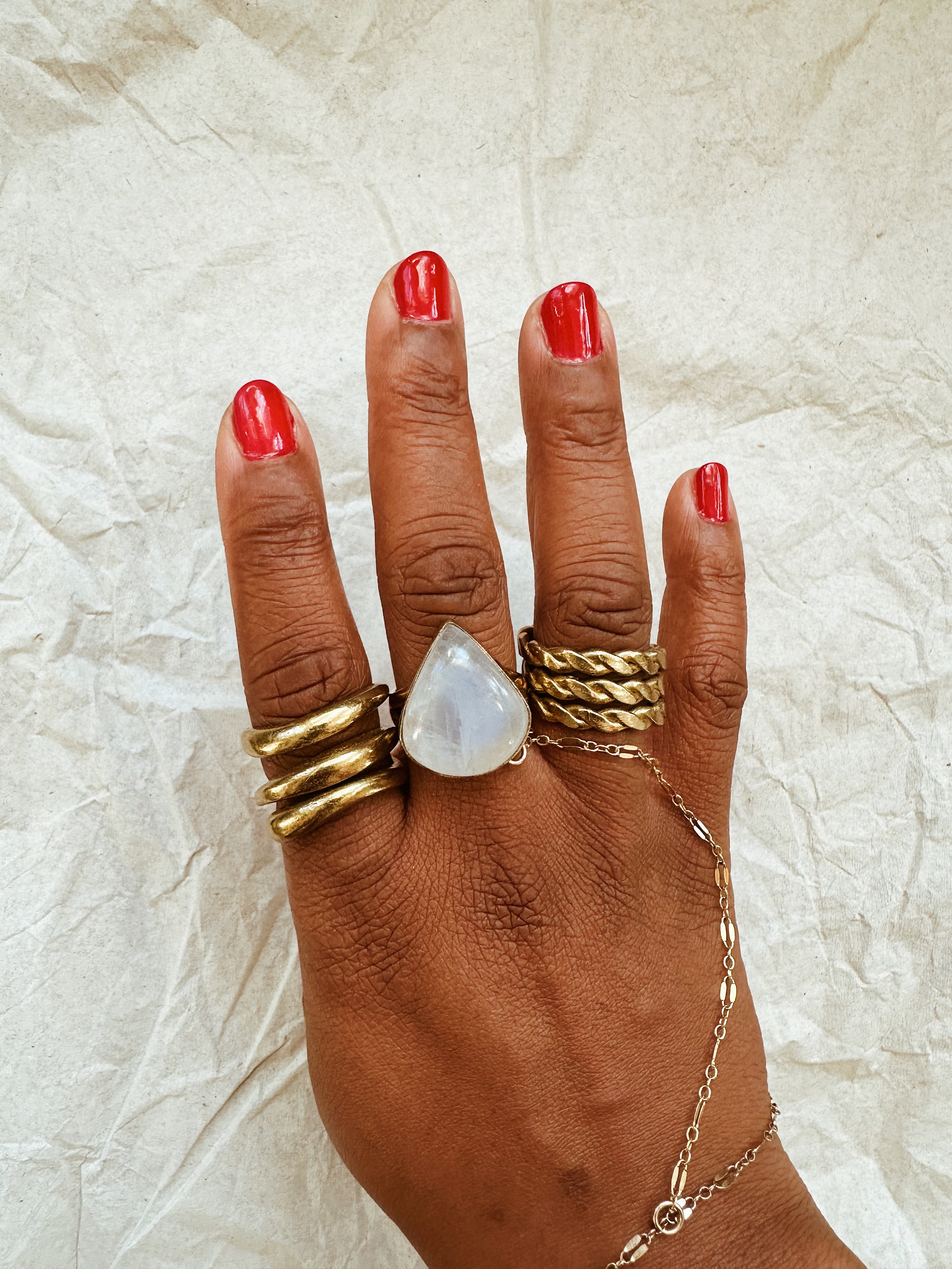 Moonstone Aura Ring