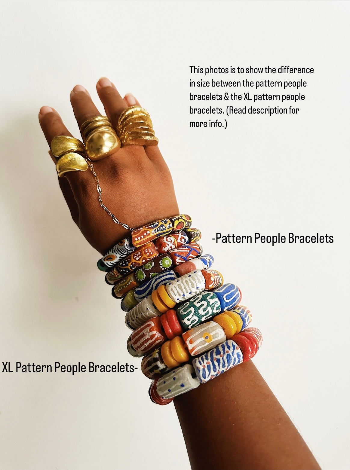 Extra Large Pattern People Bracelets