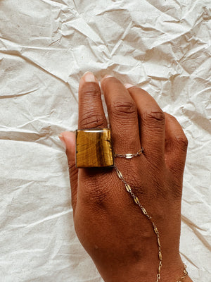 Tiger Eye Aura Ring