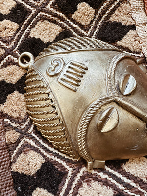 Bronze Ashanti African Mask