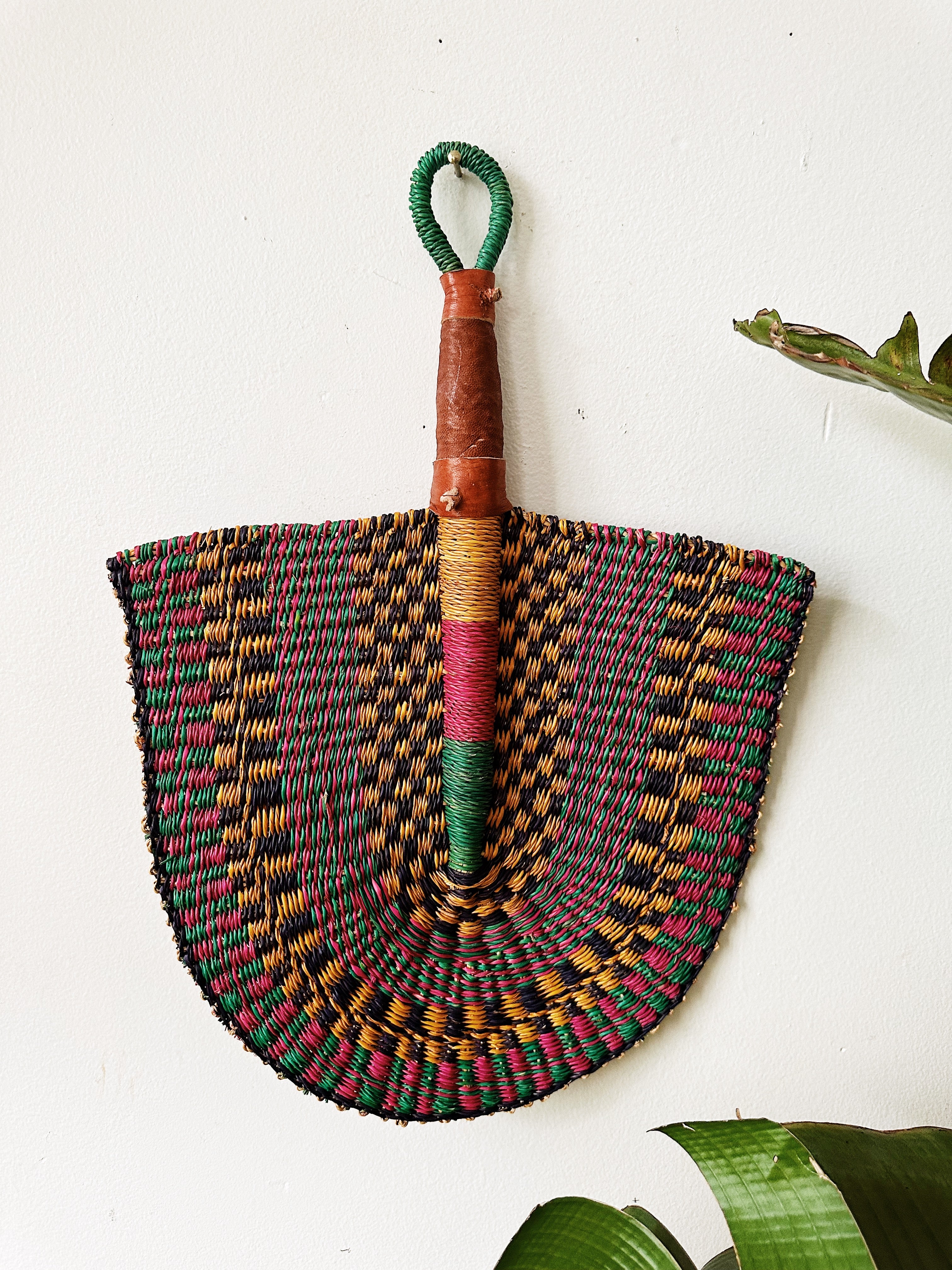 Savanna Wicker Hand Fan // Multicolor #2