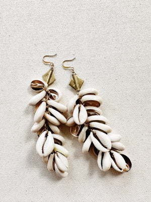 Mote Cowrie Cluster Earrings