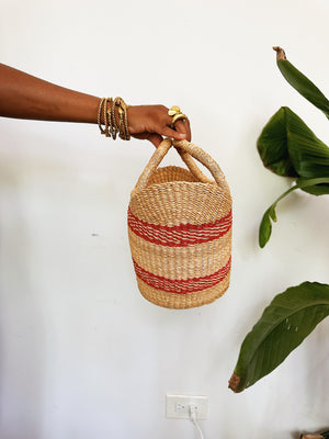 Small Woven African Tote Basket #3