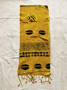 Mudcloth Scarf // Mustard & Black