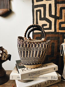 Small Woven African Tote Basket #4