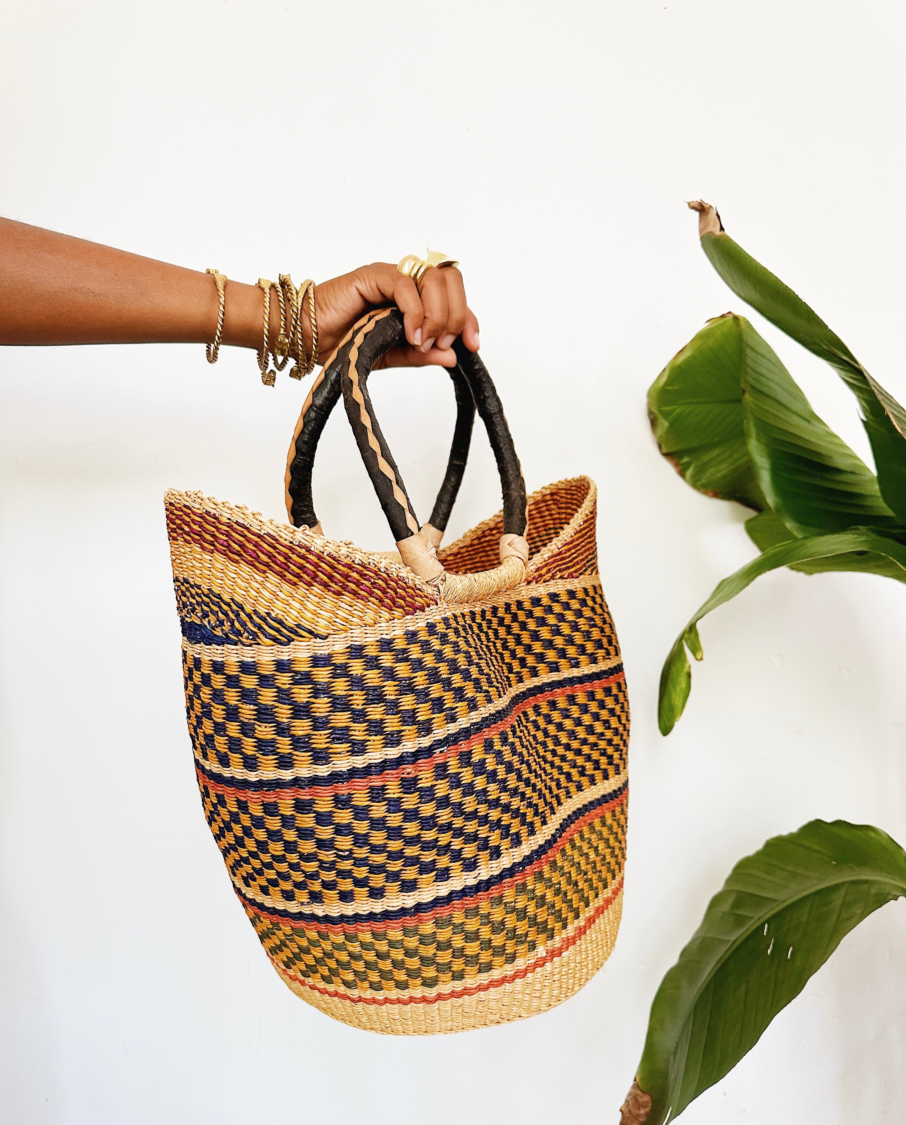 Woven African Market Tote // Multicolor