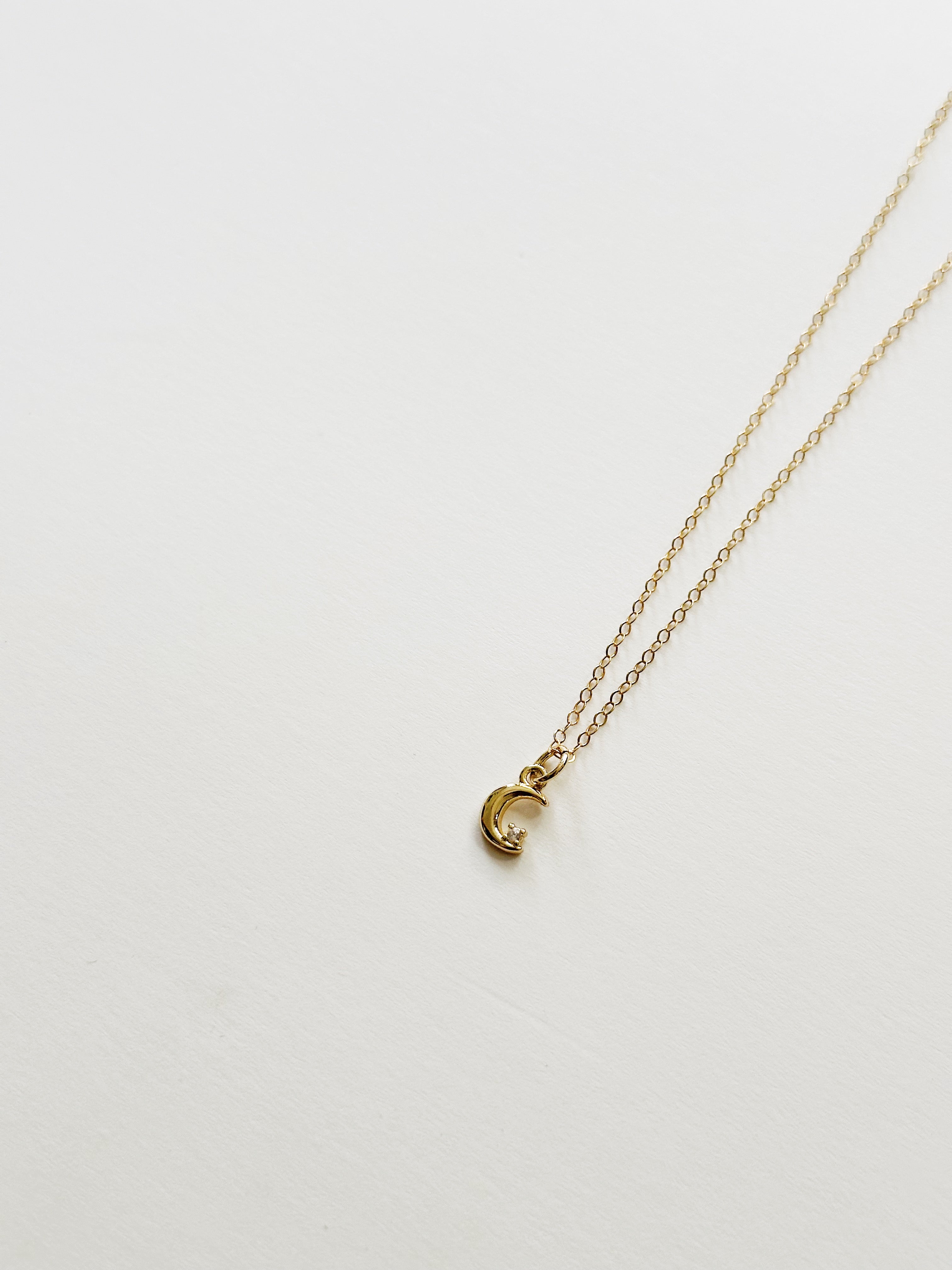 Tiny Moon Necklace