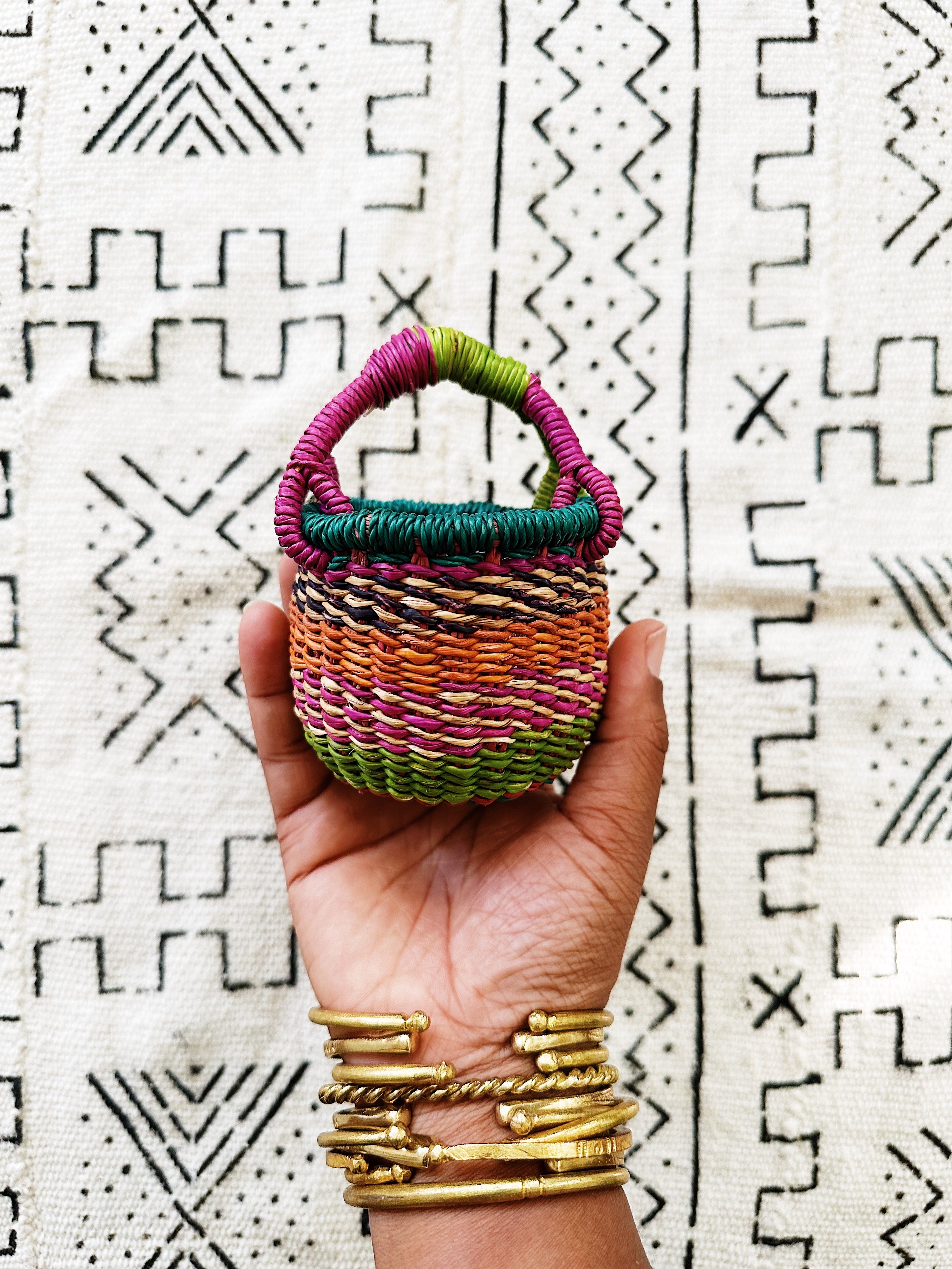 Tiny African Wicker Baskets #1 // Select Style