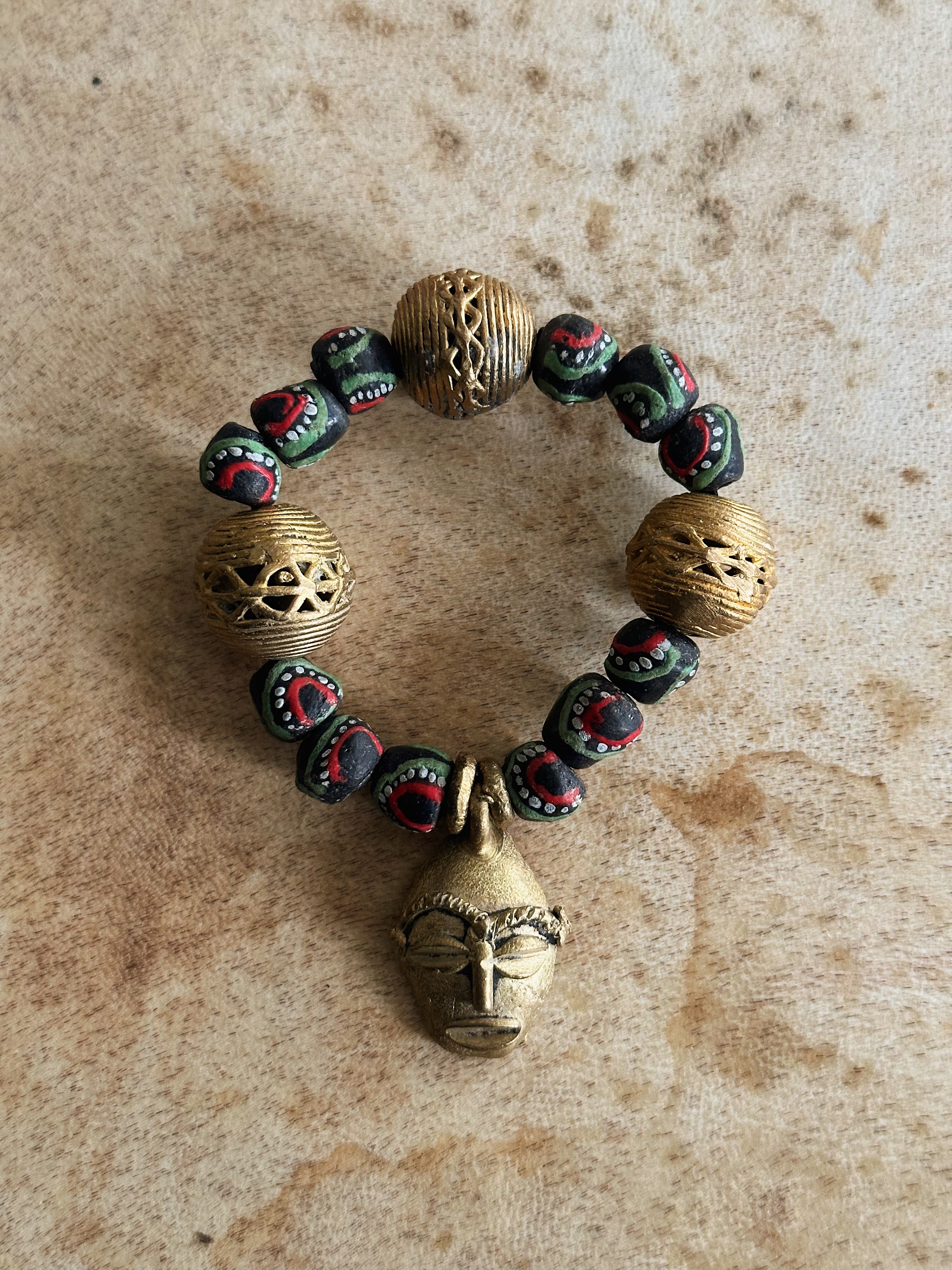 Accra African Mask Bracelet