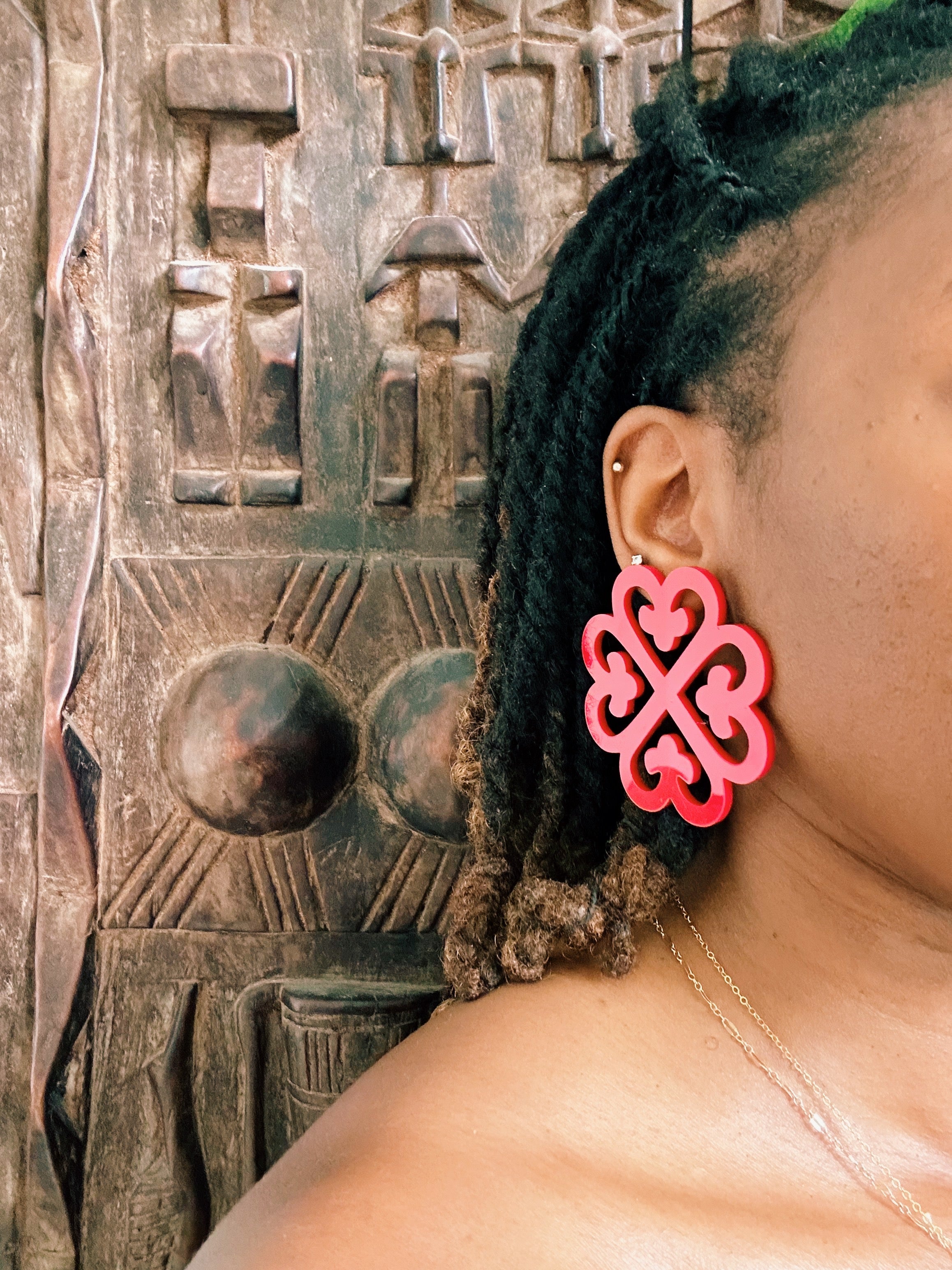 Nyame Dua Adinkra Earrings