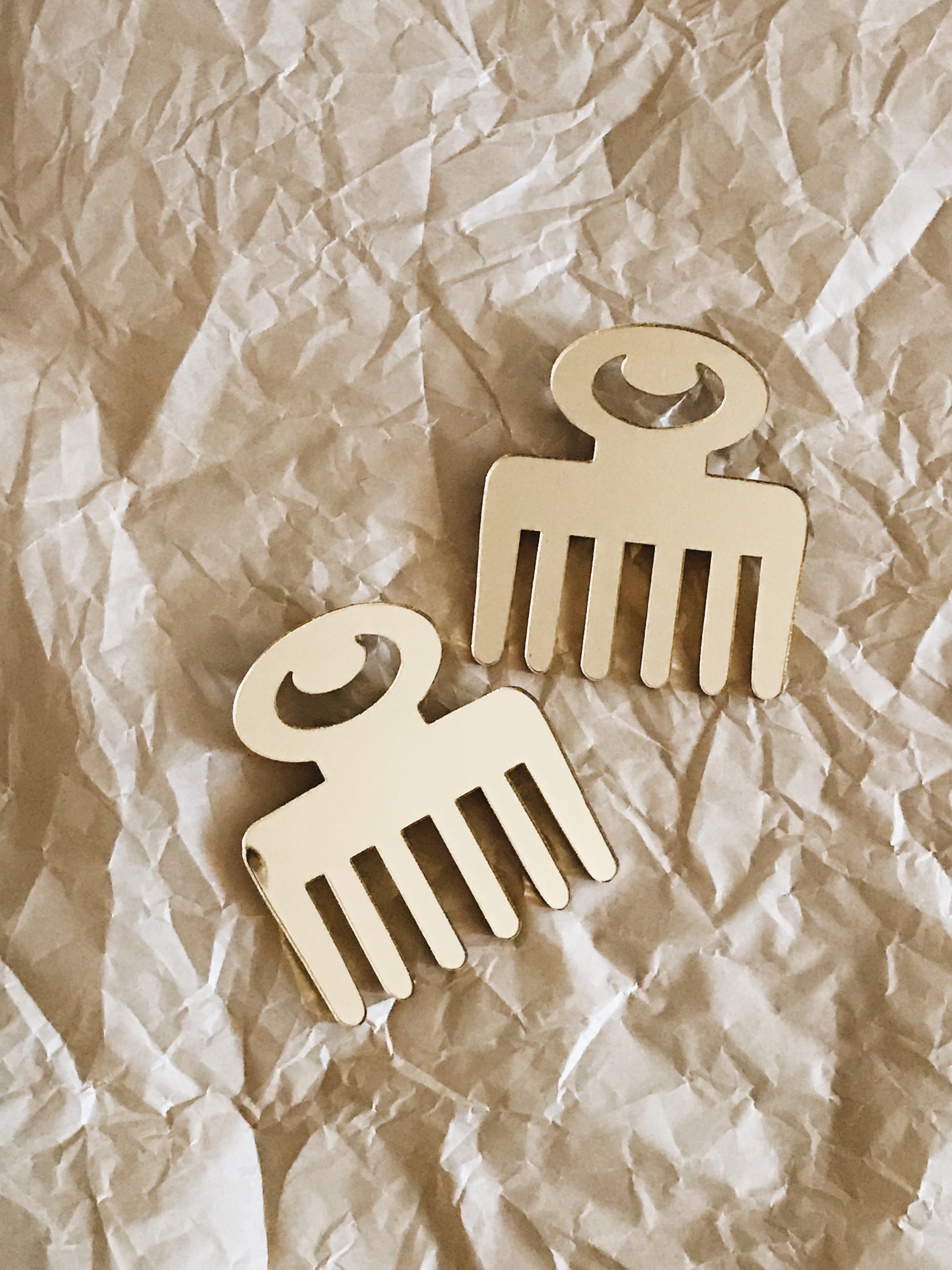 Duafe Comb Adinkra Earrings